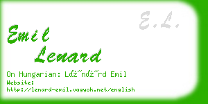 emil lenard business card